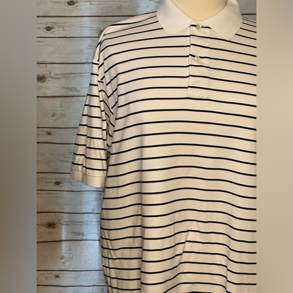 Polo Ralph Lauren classic white/blue striped cotton polo shirt Size XL-Tall - Picture 4 of 8